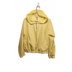 Forever‎ 21 Women's Yellow Hooded Lightweight Jacket Windbreaker Small
